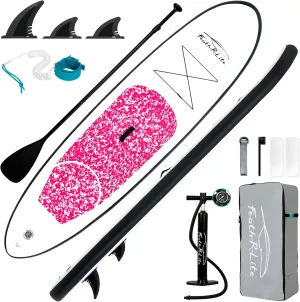 FEATH-R-LITE Inflatable Ultra-Light 10'×30''/10'6''×33'' Stand Up Paddle Board for All Skill Levels with Premium SUP Paddleboard Accessories,Non-Slip Comfort Deck for Youth & Adults