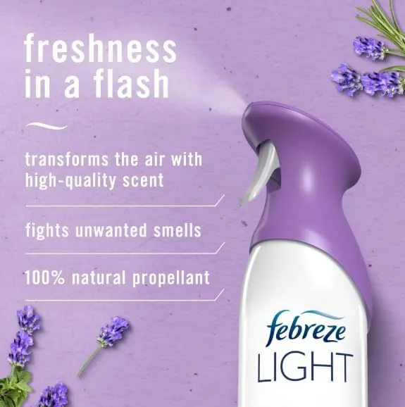 F.e.b.r.e.z.e Air Freshener Spray,Odor Eliminator, 3 Count, 8.8 Ounce (Pack of 3) (Lavender)