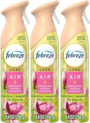 F.e.br.e.z.e Luxe Air Mist- 8.8oz 3ct (Morning Spring Showers)
