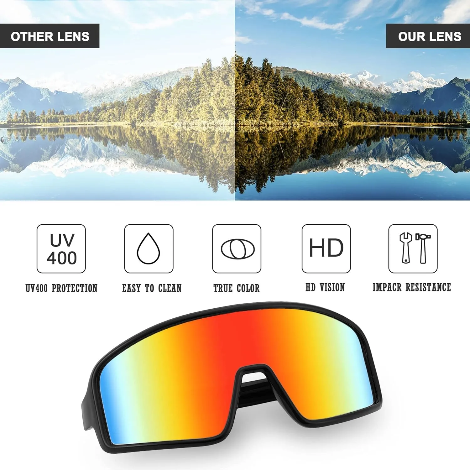 FEISEDY Men Women Sports Sunglasses Baseball Sun Glasses Cycling Fishing Running Trekking 80s 90s Youth Visor UV400 B2962