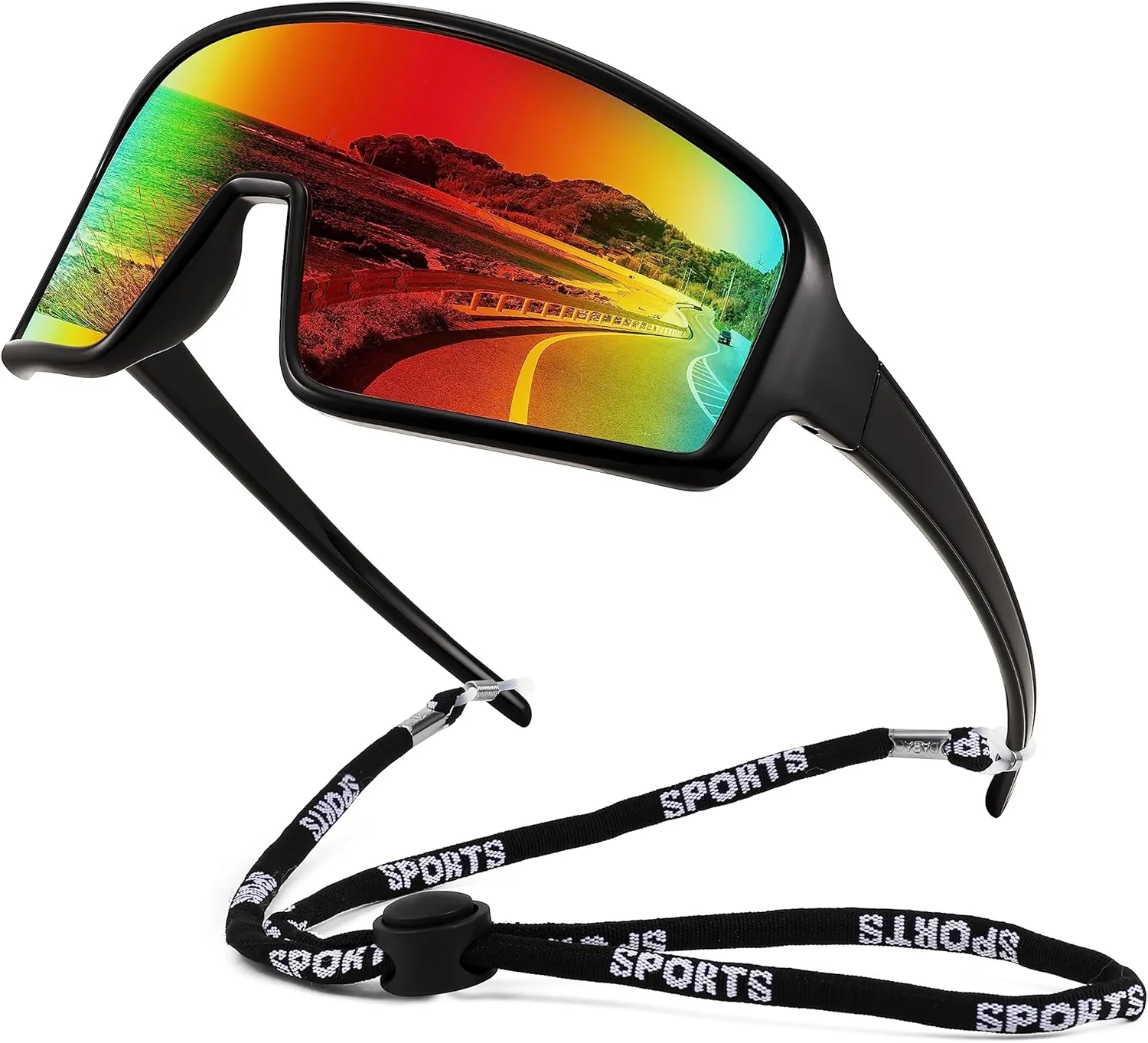 FEISEDY Men Women Sports Sunglasses Baseball Sun Glasses Cycling Fishing Running Trekking 80s 90s Youth Visor UV400 B2962