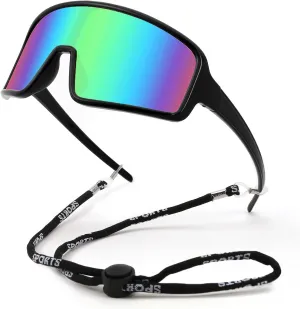 FEISEDY Men Women Sports Sunglasses Baseball Sun Glasses Cycling Fishing Running Trekking 80s 90s Youth Visor UV400 B2962
