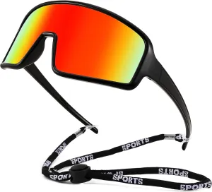 FEISEDY Men Women Sports Sunglasses Baseball Sun Glasses Cycling Fishing Running Trekking 80s 90s Youth Visor UV400 B2962