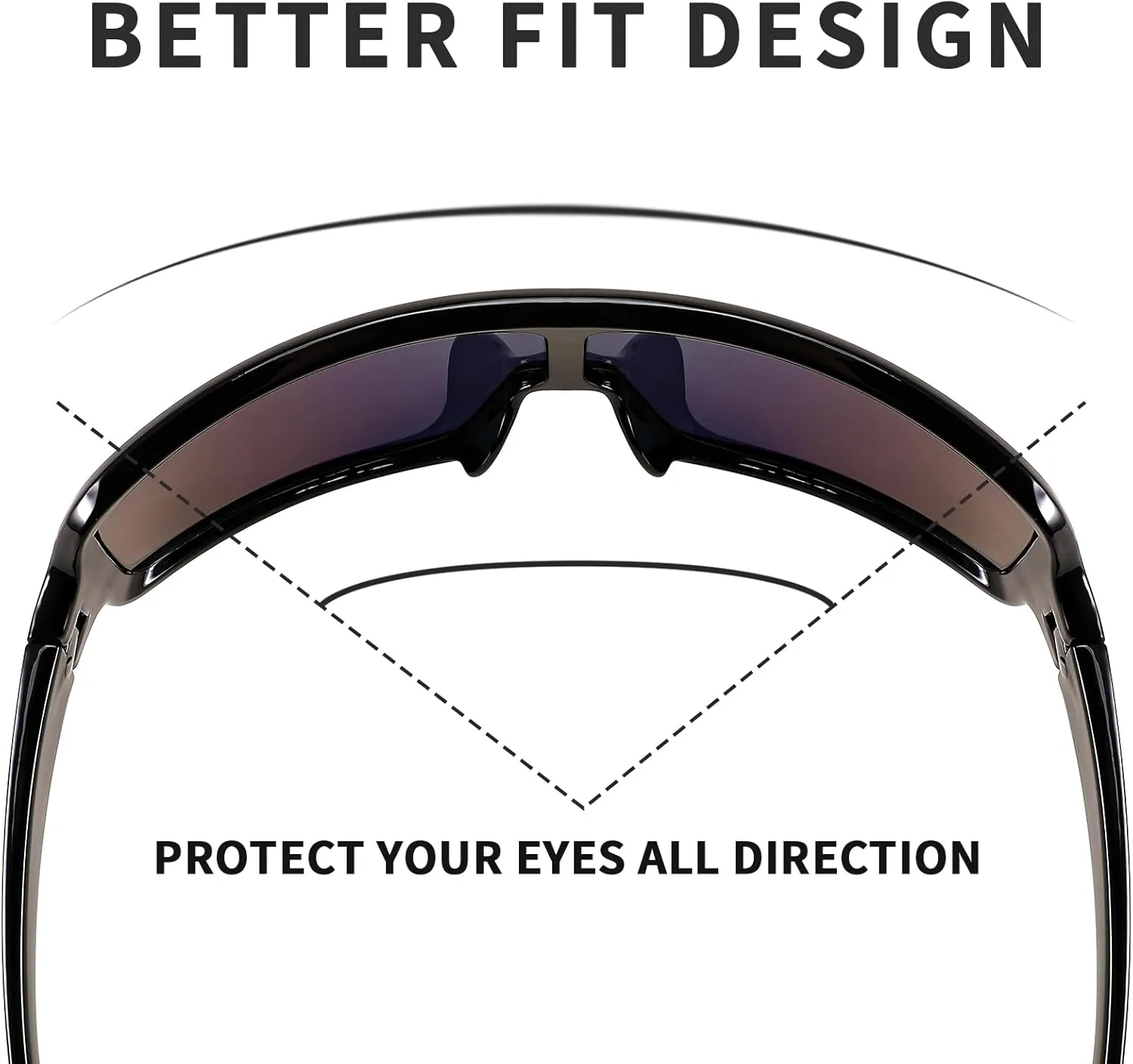 FEISEDY Men Women Sports Sunglasses Baseball Sun Glasses Cycling Fishing Running Trekking 80s 90s Youth Visor UV400 B2962