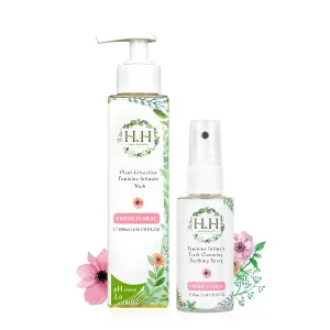 Feminine Wash   Vaginal Deodorant Spray - Natural Essential Oil Scent HH Herb&Health-Fresh floral