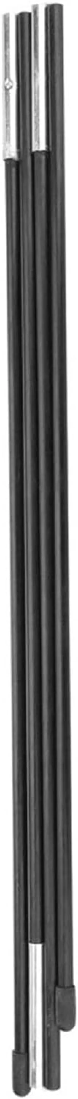 Fiberglass Tent Pole Support Rods Sturdy Anti Rust High Strength Elastic Heat Resisting Durable Multi Sections Foldable for Double Tents Awning Frames Black 180cm