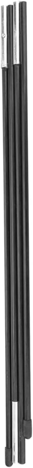 Fiberglass Tent Pole Support Rods Sturdy Anti Rust High Strength Elastic Heat Resisting Durable Multi Sections Foldable for Double Tents Awning Frames Black 180cm