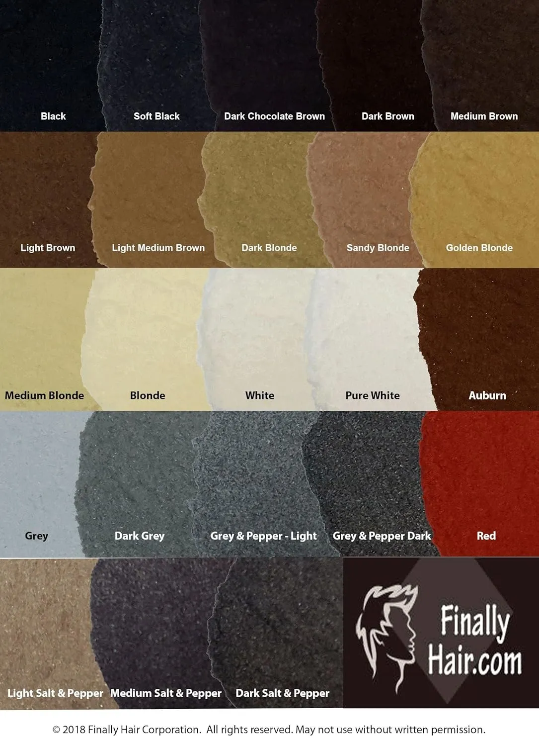 Finally Hair Fibers Refill Bag - 56 Grams of Premium Hair Loss Concealer in a Refill Bag (Dark Brown) WE HAVE 2 DARK BROWN SHADES - SEE PICTURES