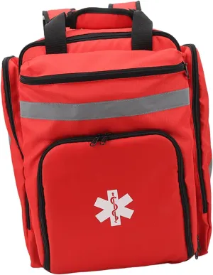 Firefighter Bag Large Capacity Durable Emergency Medical Backpack First Responder Gear for Travel Camping Red 600DPU Oxford Cloth 858g