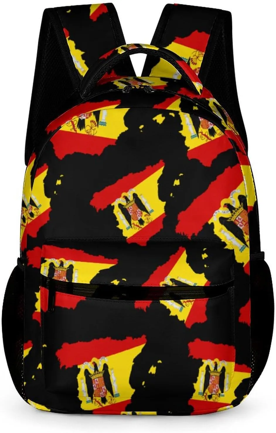 Flag Map of Spain Printed Travel Backpack Lightweight Daypack Shoulder Bag for Men Women Travel Camping