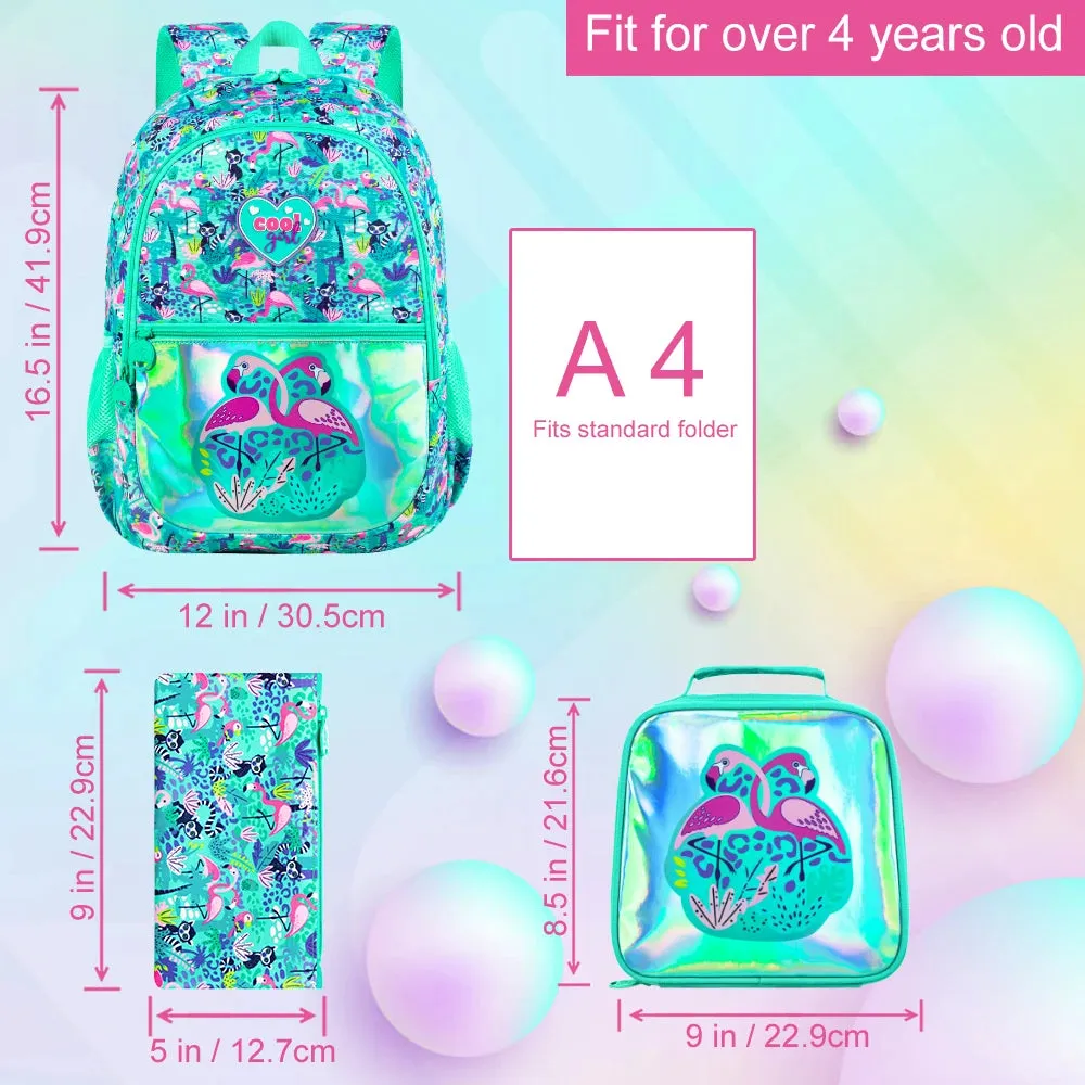 Flamingo School Bag Set