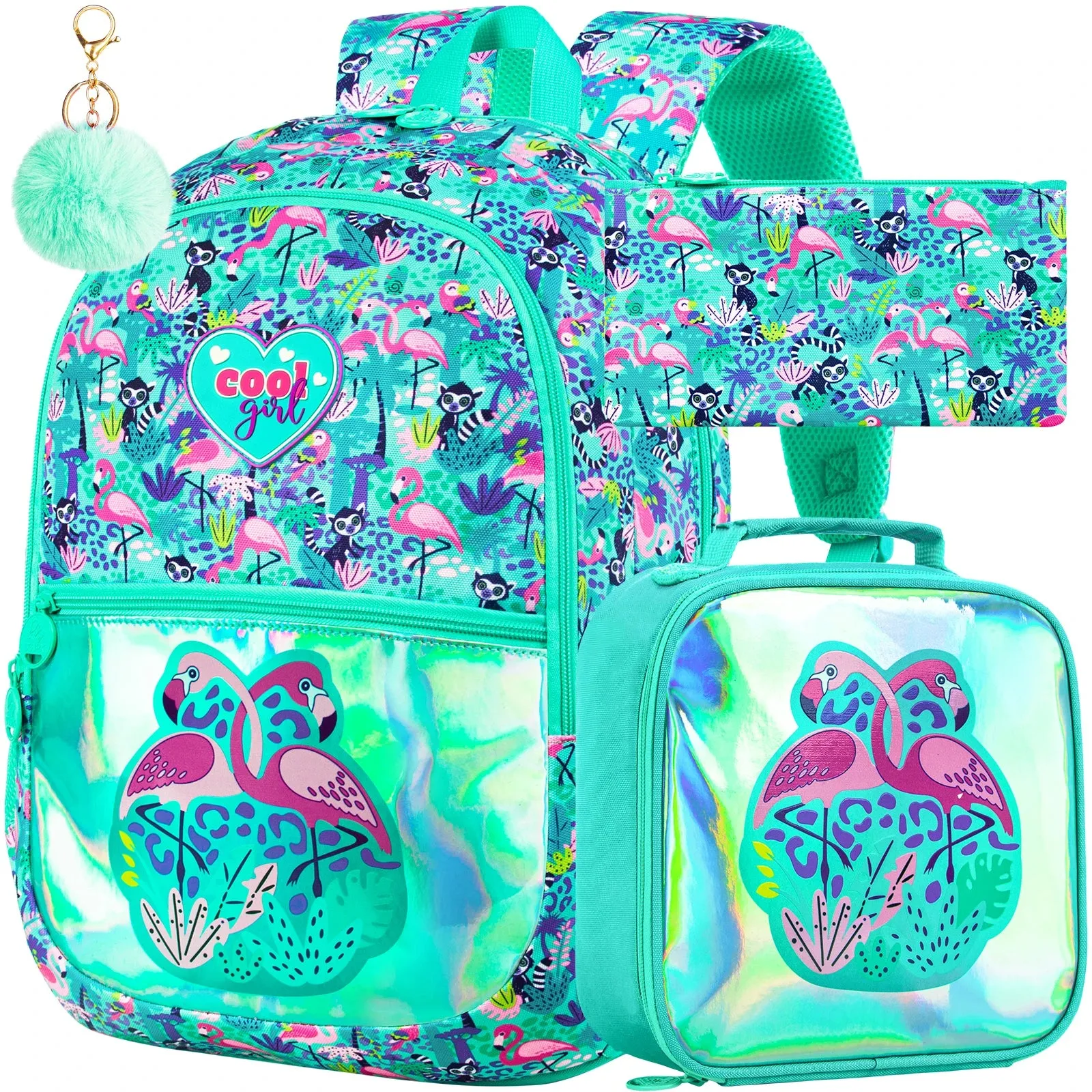 Flamingo School Bag Set