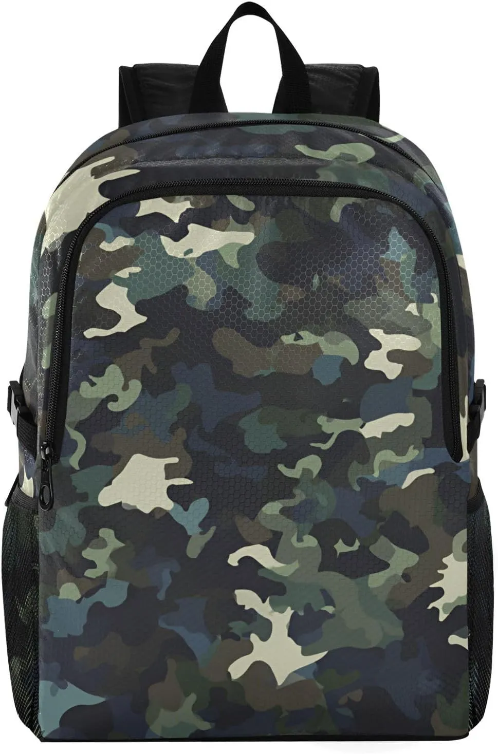 Foldable Hiking Backpack with Camouflage Design - Waterproof Collapsible Daypack for Outdoor Travel, 28.5L Lightweight Packable Backpack Organizes Essentials(11.2x18.5in)