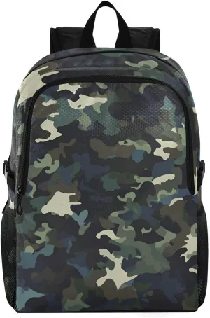 Foldable Hiking Backpack with Camouflage Design - Waterproof Collapsible Daypack for Outdoor Travel, 28.5L Lightweight Packable Backpack Organizes Essentials(11.2x18.5in)