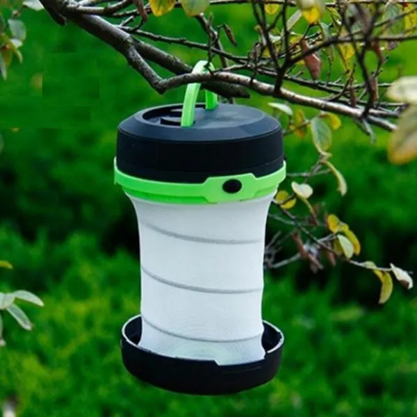 Foldable Mini LED Camping Lights Outdoor Waterproof Night Lighting Fishing Hiking Lamp Green