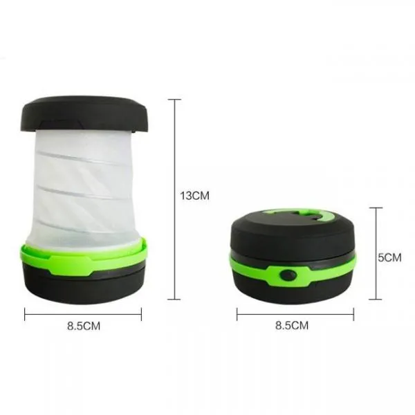 Foldable Mini LED Camping Lights Outdoor Waterproof Night Lighting Fishing Hiking Lamp Green