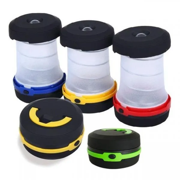 Foldable Mini LED Camping Lights Outdoor Waterproof Night Lighting Fishing Hiking Lamp Green
