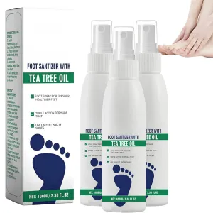 Foot Sanitizer Spray with Tea Tree Oil, Foot and Nail Care Serum, With Natural Tea Tree Oil and Aloe Vera Feet Spray (3pcs)