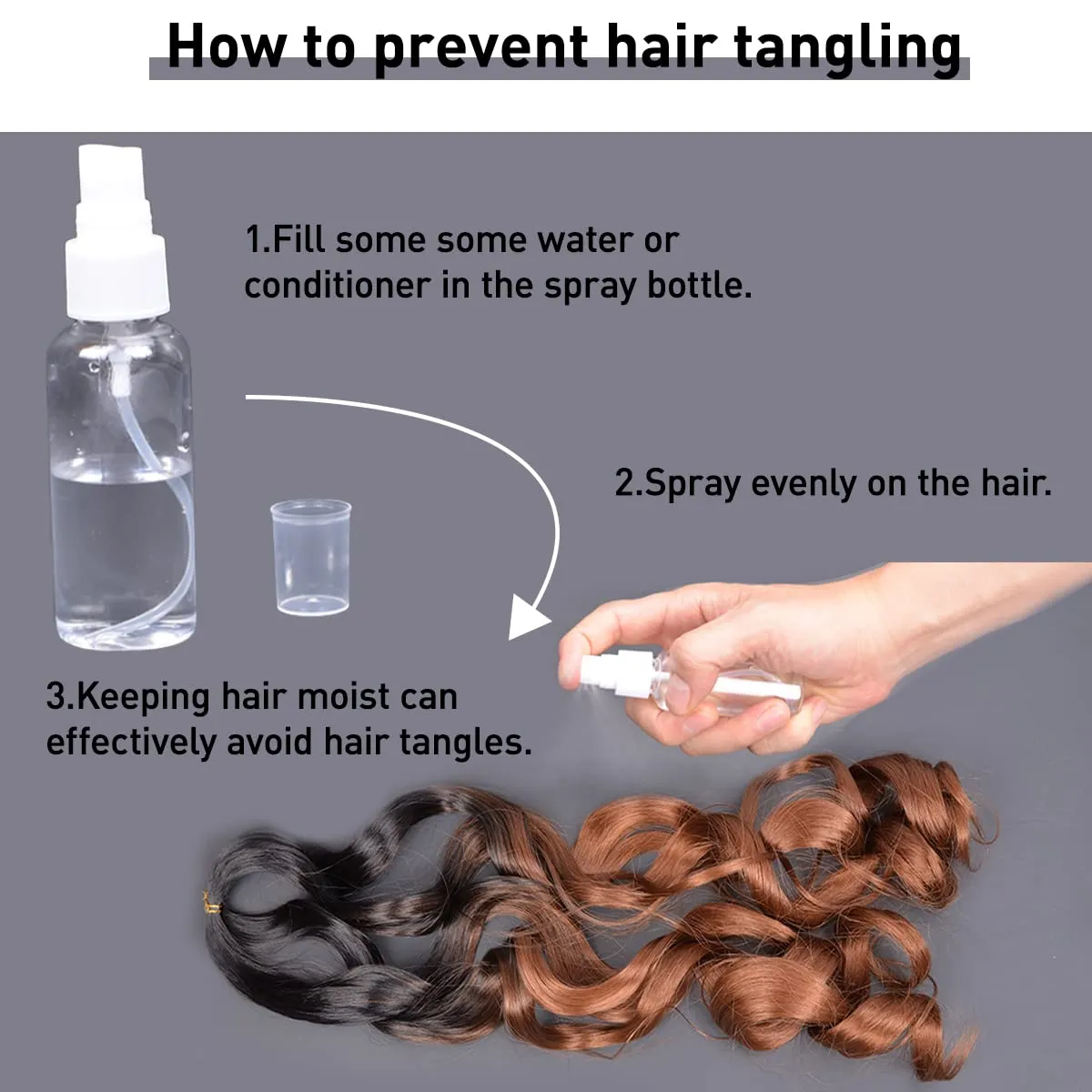 French Curl Braiding Hair 8packs Loose Wavy 30# Pre Stretched Synthetic Spiral Curly Crochet Braiding Hair 24 inch Synthetic 75g/pack French Curly Crochet Hair (24inch,8packs,30#)