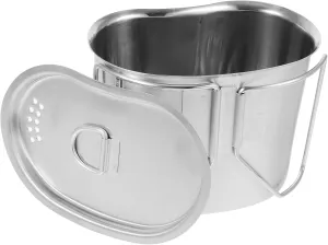 GALPADA Mini Camping Pot Outdoor Cooking Tool Portable Kettle Skid-resistant Handle for Hiking