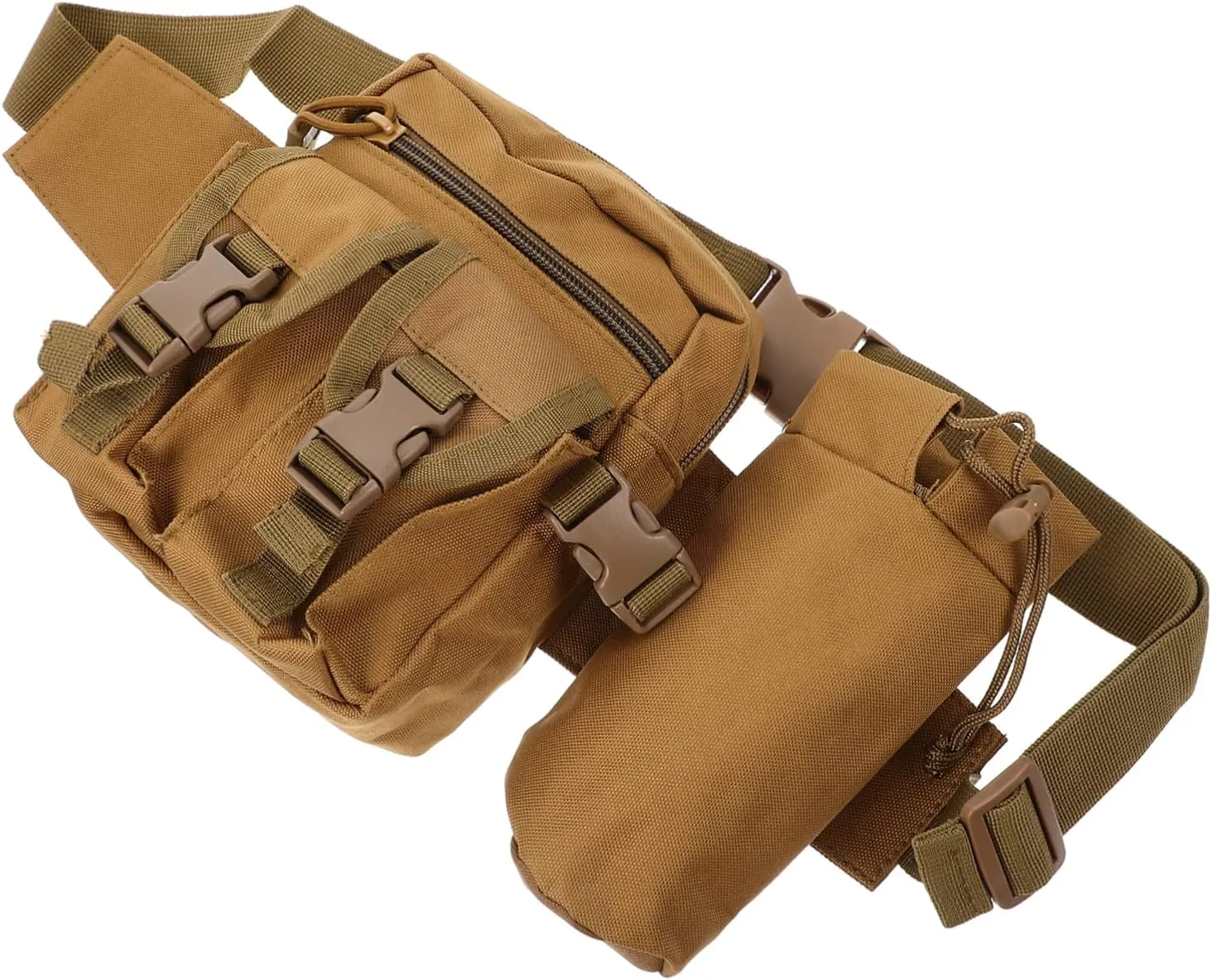 GALPADA Nylon Fanny Pack Water Bottle Belt Storage Pouch Outdoor Sports Bottle Holder for Hiking