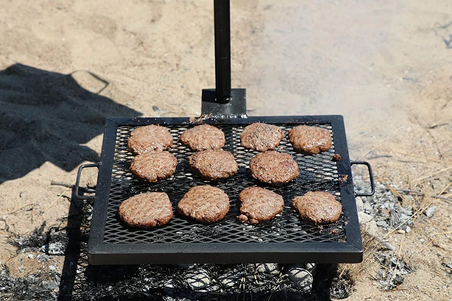 GameMaker Gravity Camping Grill & Pole – Adjustable Outdoor Cooking System, Portable Campfire BBQ for Hiking, Hunting & Backpacking