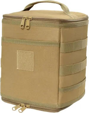 Gas Tank Storage Bag Gas Cylinder Bag Multifunction Protective Cover Camping Lantern Bag Storage Case for Travel Cooking, Mud Color