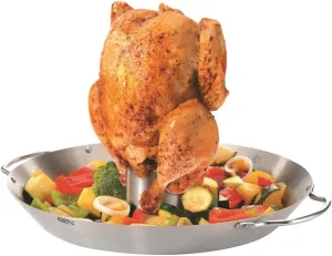 Gefu Chicken Roaster and Vegetable Wok, Stainless Steel, Ø 36 cm, 89156