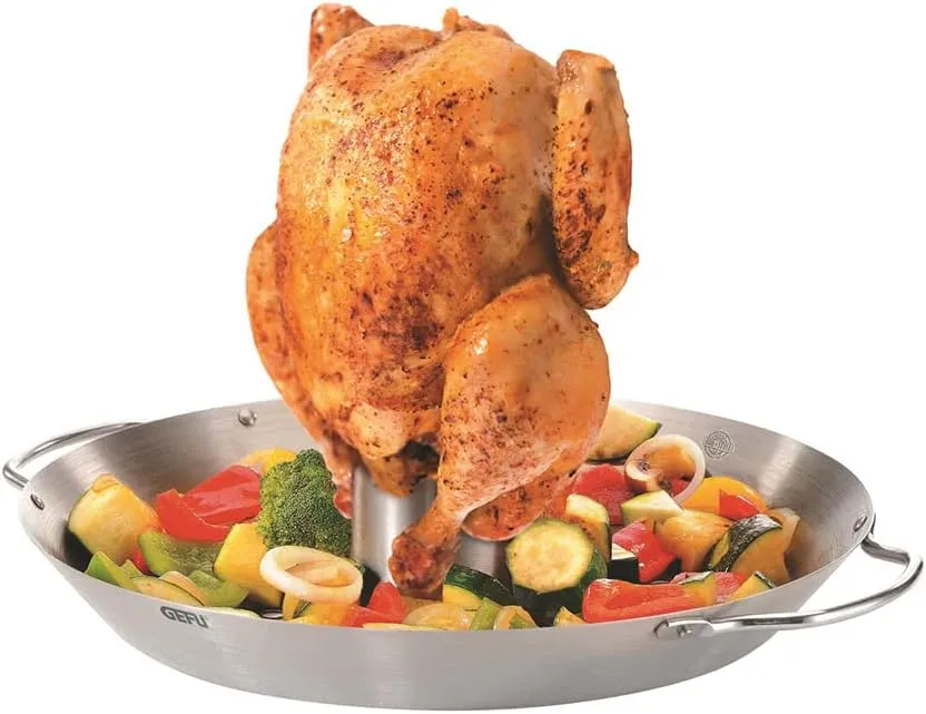 Gefu Chicken Roaster and Vegetable Wok, Stainless Steel, Ø 36 cm, 89156