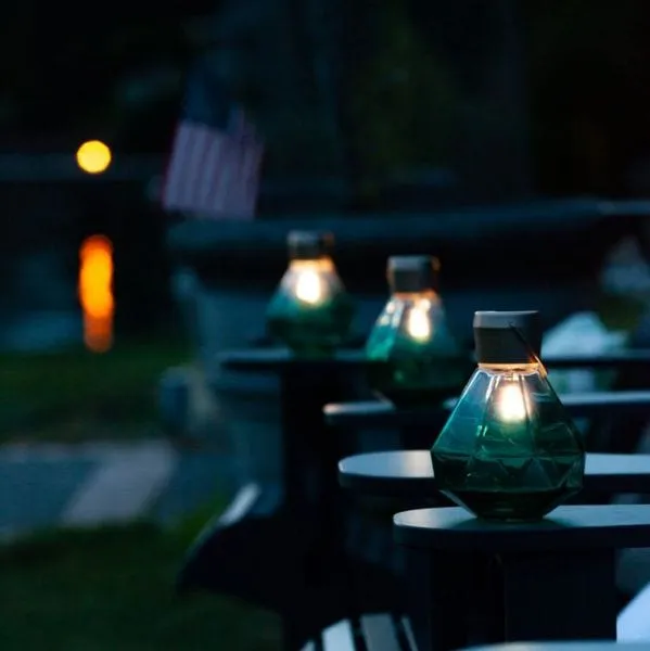 Gem Light 5.5" Glass Solar Lantern