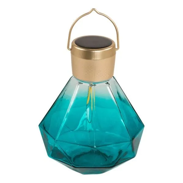 Gem Light 5.5" Glass Solar Lantern