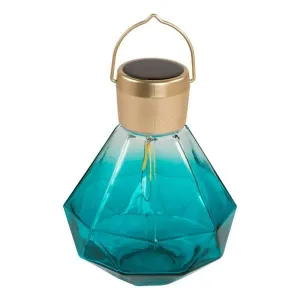 Gem Light 5.5" Glass Solar Lantern