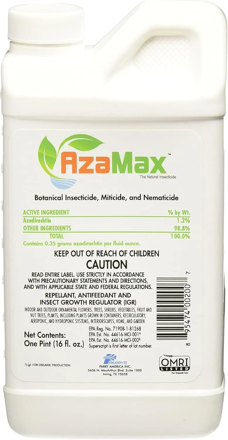 General Hydroponics Azamax GH2007 Antifeedant and Insect Growth Regulator, 16 Ounce