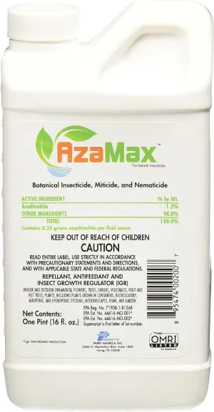 General Hydroponics Azamax GH2007 Antifeedant and Insect Growth Regulator, 16 Ounce