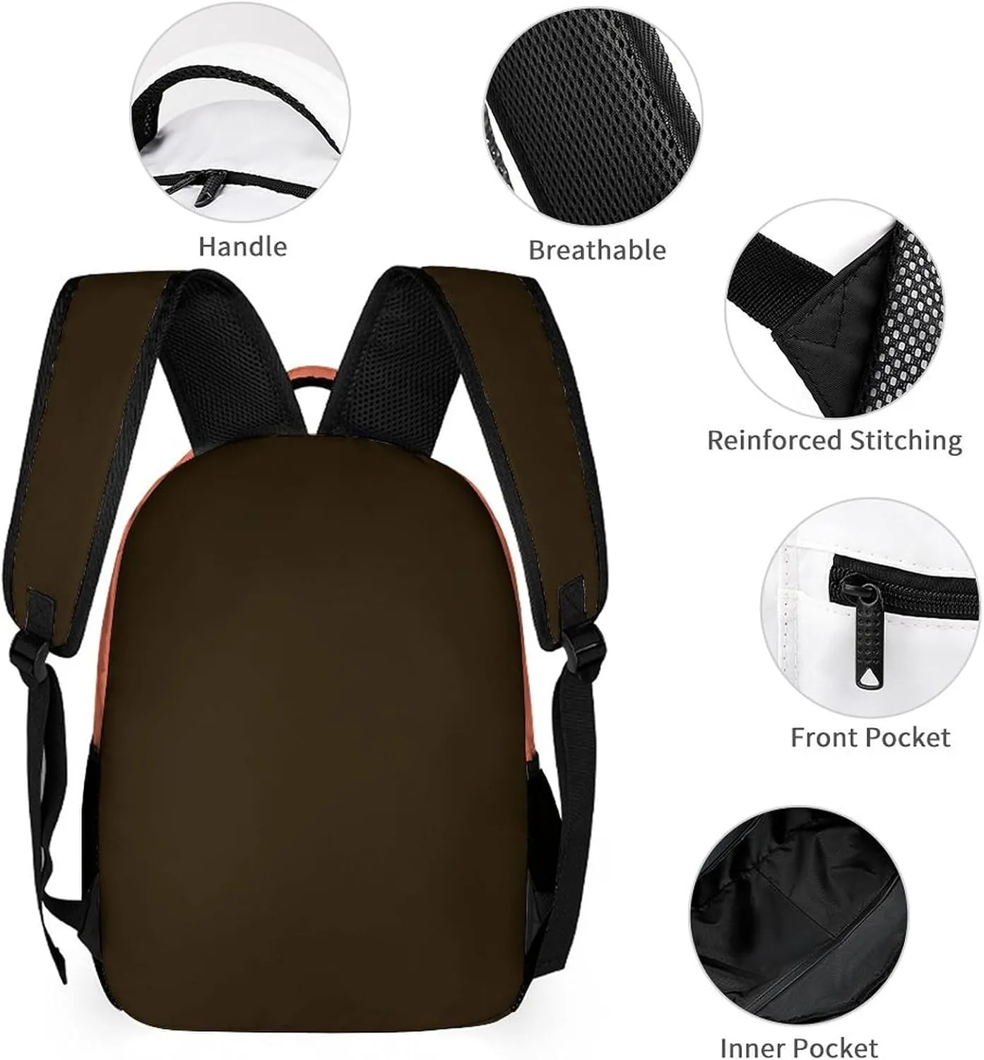 Generic Custom Backpack High Capacity Bag Football Fans Gifts for Men Women Teenager, Add Name & Number, Cle08-b