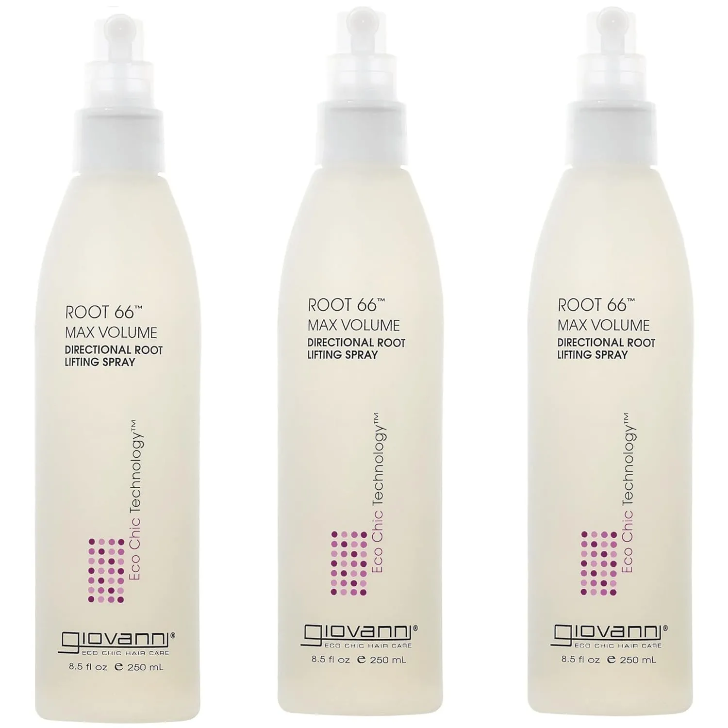 GIOVANNI Root 66 Max Volume Directional Hair Root Lifting Spray - Lifting Spray for Thin & Fine Hair, Lifts Hair to New Heights, Root Lifter & Hair Volumizer, No Parabens, Color Safe - 8.5 oz (3 Pack)