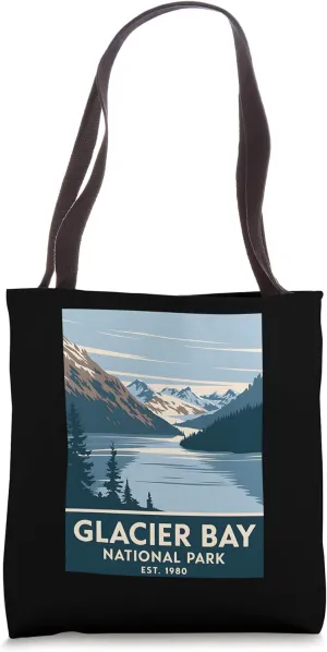 Glacier Bay National Park Vintage Camping Hiking Men Women Tote Bag