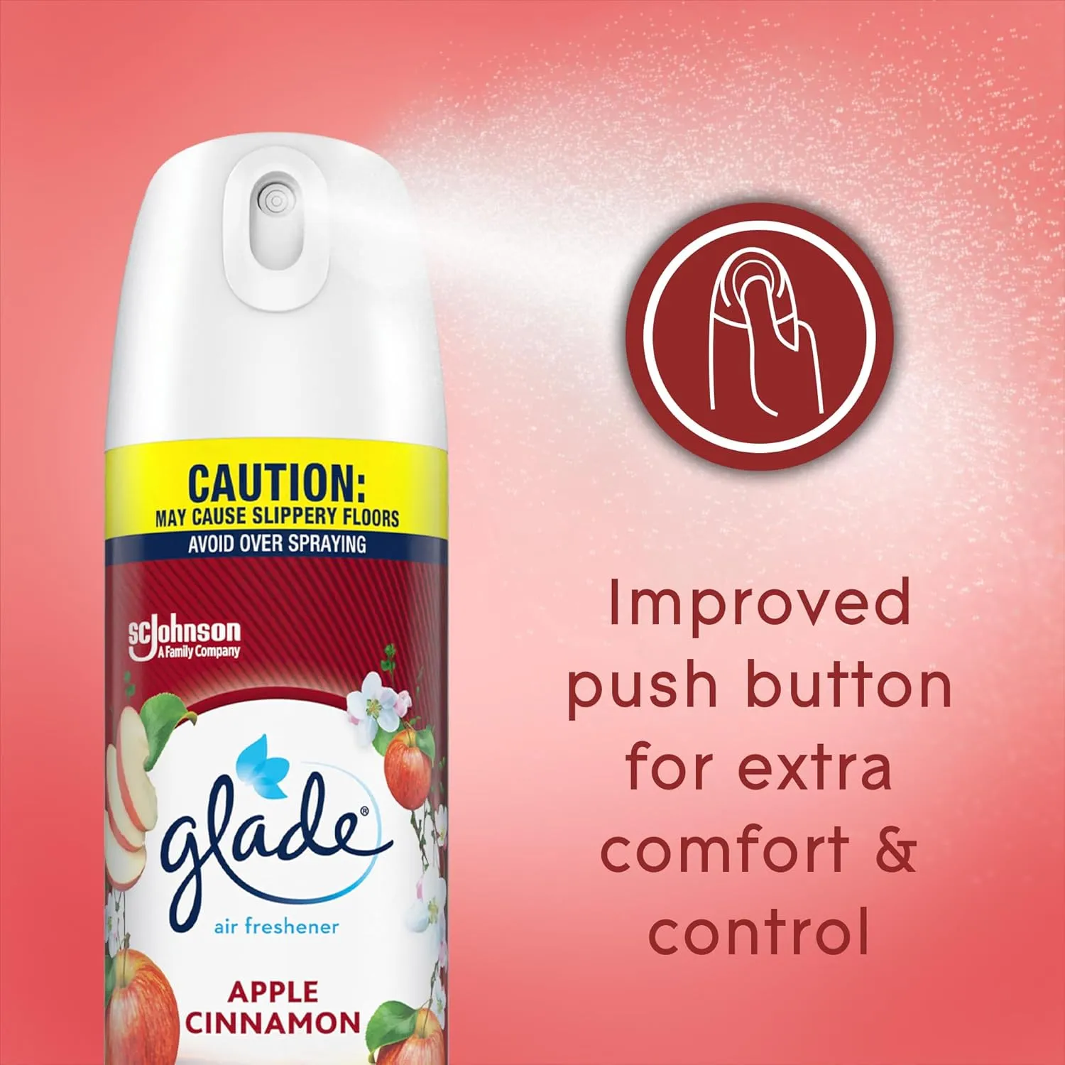 Glade Air Freshener Room Spray, Apple Cinnamon, 8.3 oz, 6 Count