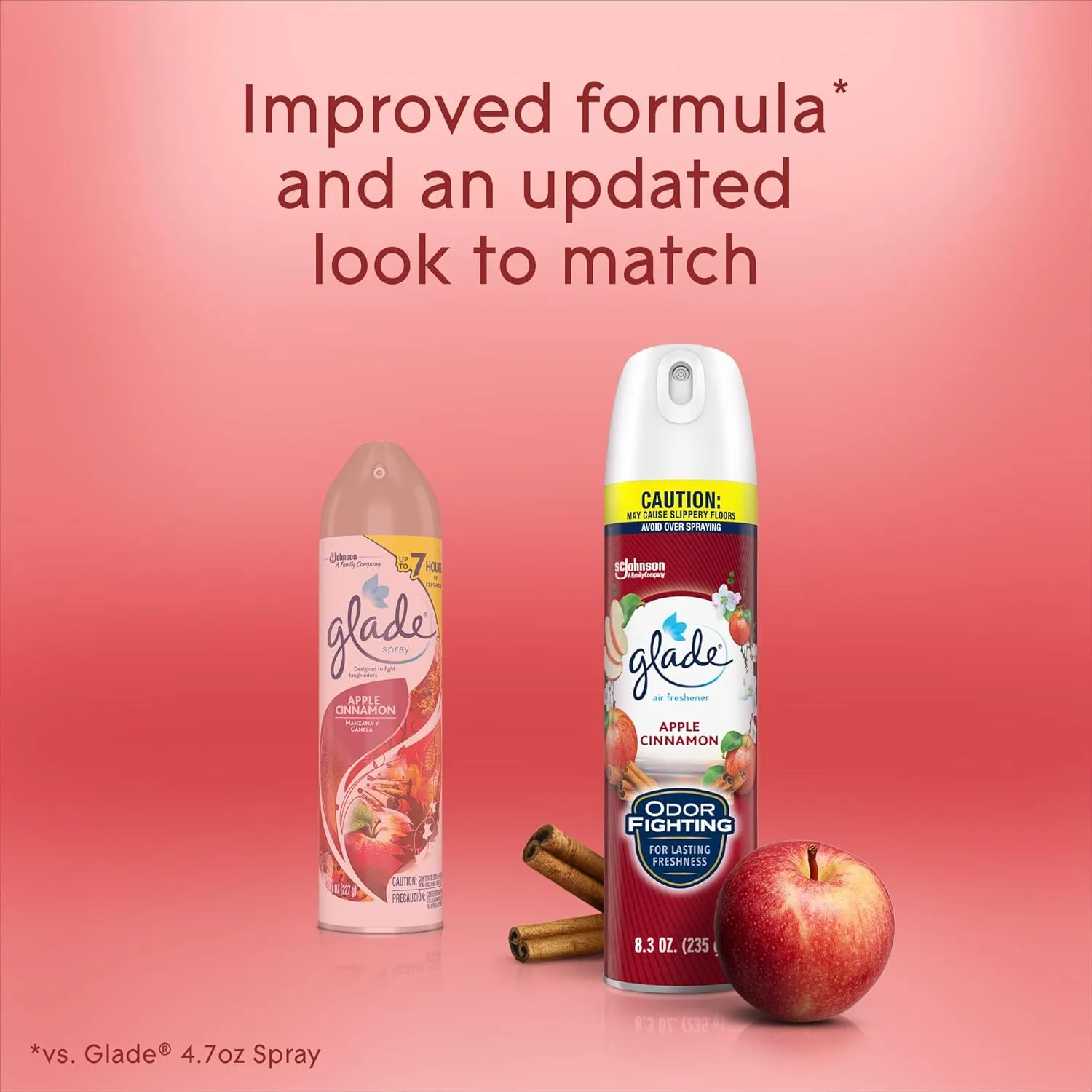 Glade Air Freshener Room Spray, Apple Cinnamon, 8.3 oz, 6 Count