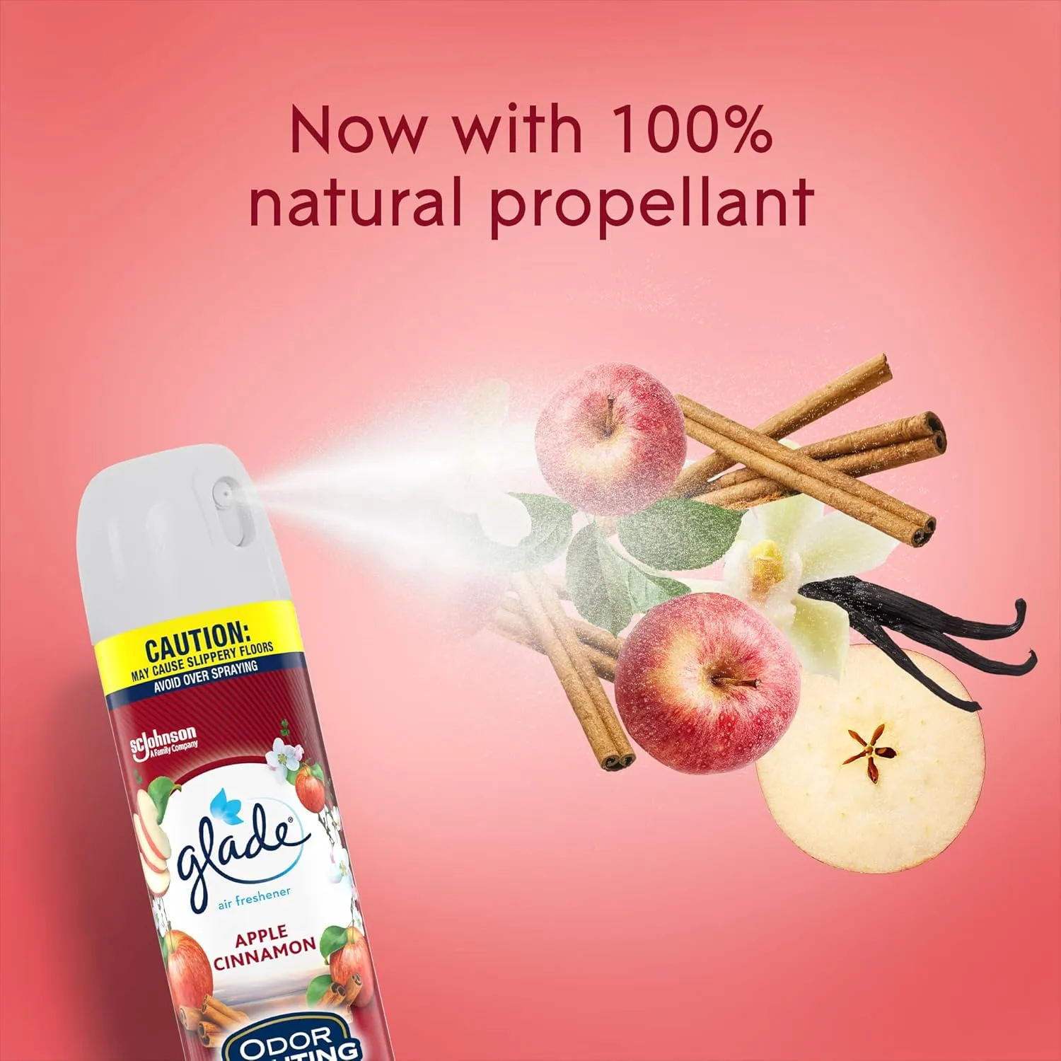 Glade Air Freshener Room Spray, Apple Cinnamon, 8.3 oz, 6 Count