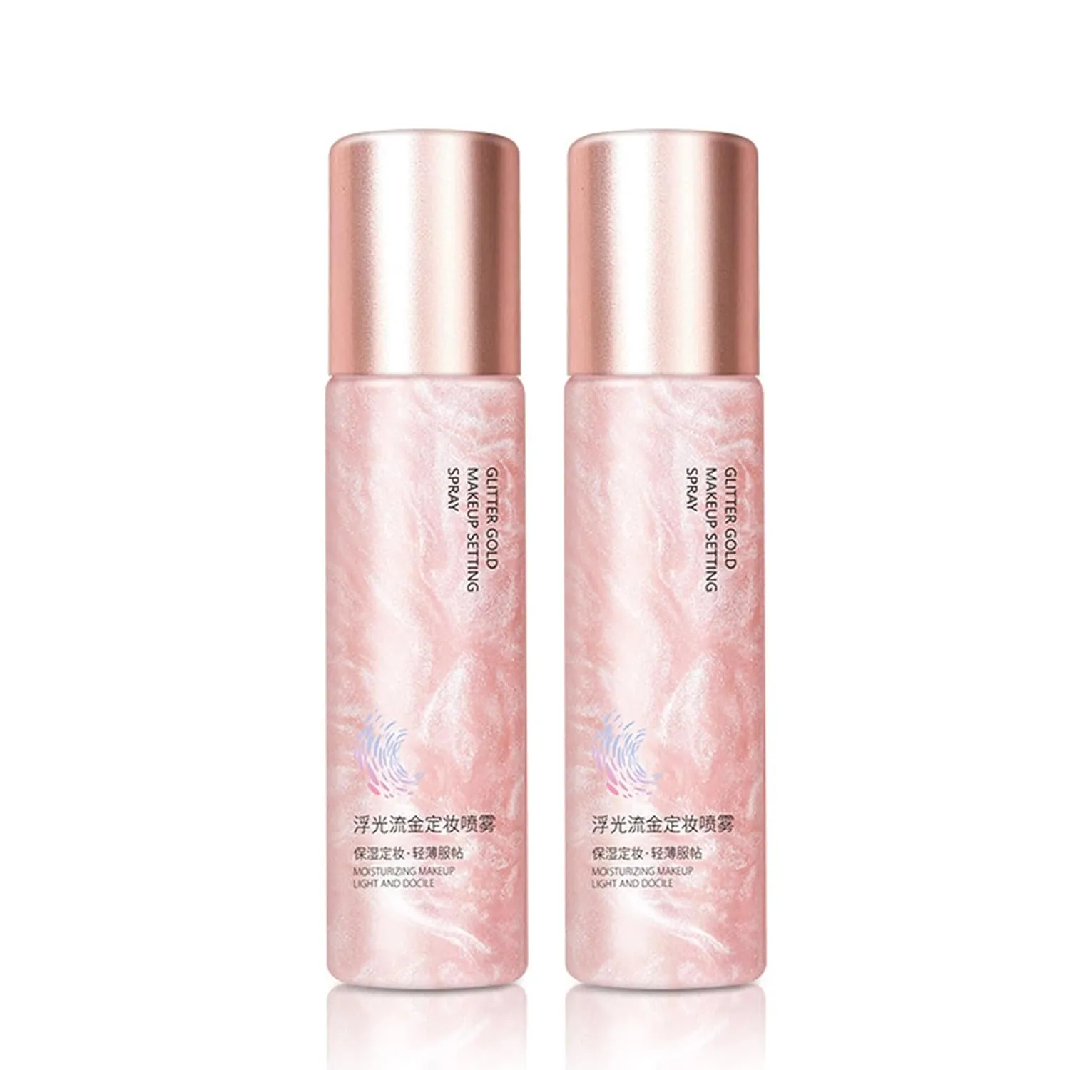 GlamStay Makeup Setting Spray, 4 fl oz Slight Shining Makeup Finishing Spray for Face, Hydrating Setting Spray for Long-lasting Makeup (2PCS)