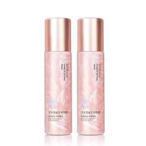 GlamStay Makeup Setting Spray, 4 fl oz Slight Shining Makeup Finishing Spray for Face, Hydrating Setting Spray for Long-lasting Makeup (2PCS)