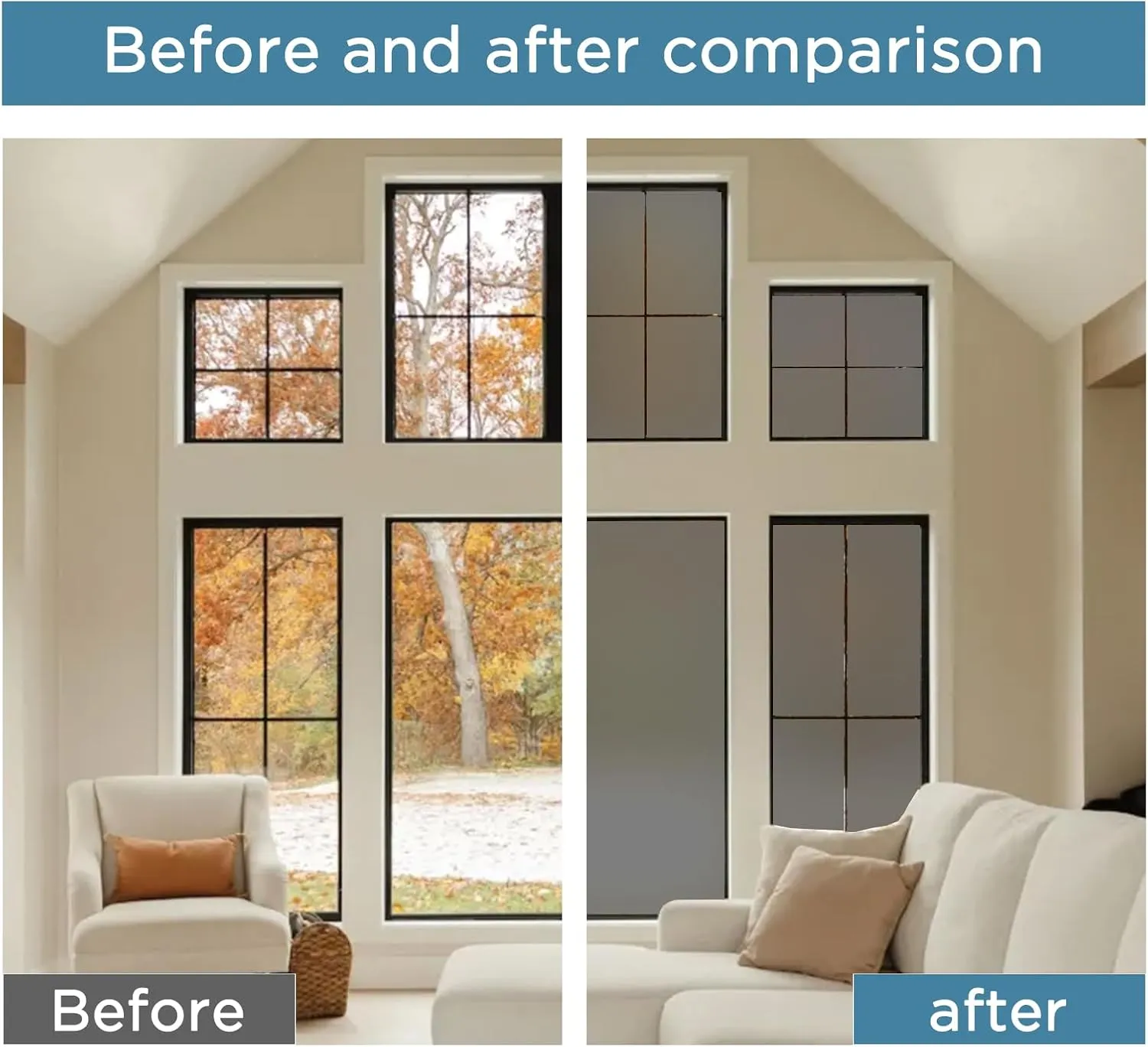 Glass Frosted Spray Paint Gray16oz, Frosted Glass Paint for Windows Privacy Glass Frosting for Home Bathroom Door Kitchen and Office Window Frosting, Peep-Proof & UV Blocking Anti-Glare