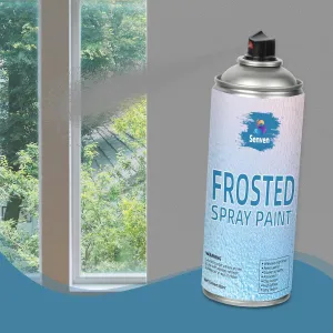 Glass Frosted Spray Paint Gray16oz, Frosted Glass Paint for Windows Privacy Glass Frosting for Home Bathroom Door Kitchen and Office Window Frosting, Peep-Proof & UV Blocking Anti-Glare