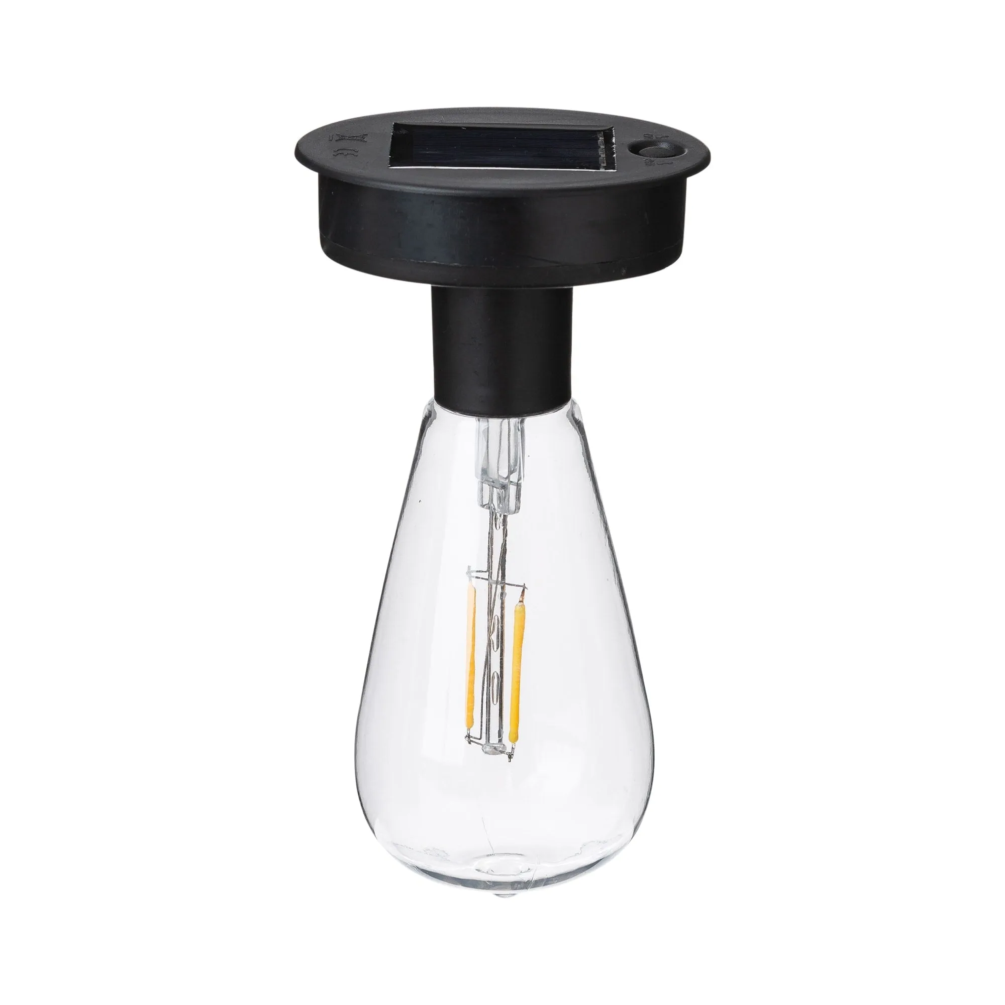 Glitzhome Set of 2 Outdoor Black Metal Striped Solar Lantern Floor Lamp