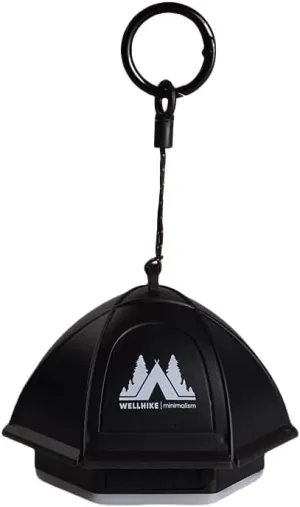 Globe Tent Light with Magnetic Base - Stepless Dimming, Long-Lasting, Waterproof, 4 Color Options for Camping Ambiance (Black)