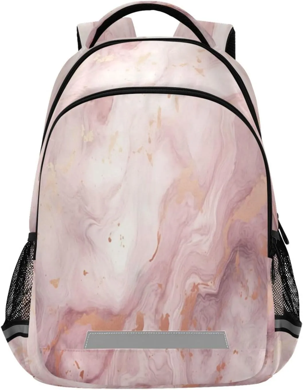 Gold Marble Marble Design Waterproof Backpack - Casual Outdoor Sports Daypack with Ergonomic Shoulder Straps#720