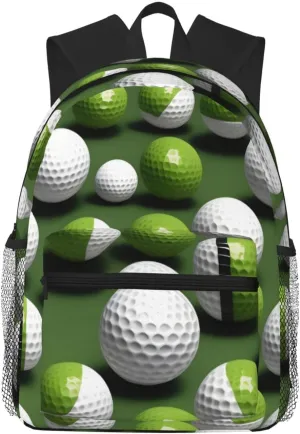 Golf Ball print Lightweight and comfortable backpack Casual Laptop Backpack for Travel Hiking