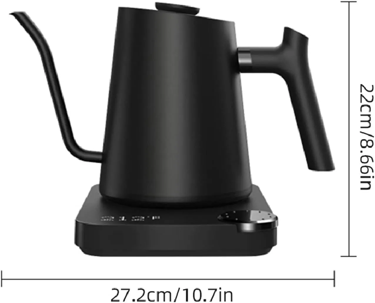 Gooseneck Electric Kettle,0.9L Temperature Control Stainless Steel Inner Quick Heating 1200W Electric Kettles for Pour Over Coffee,Brew Tea,Boil Hot Water Anti dry (US