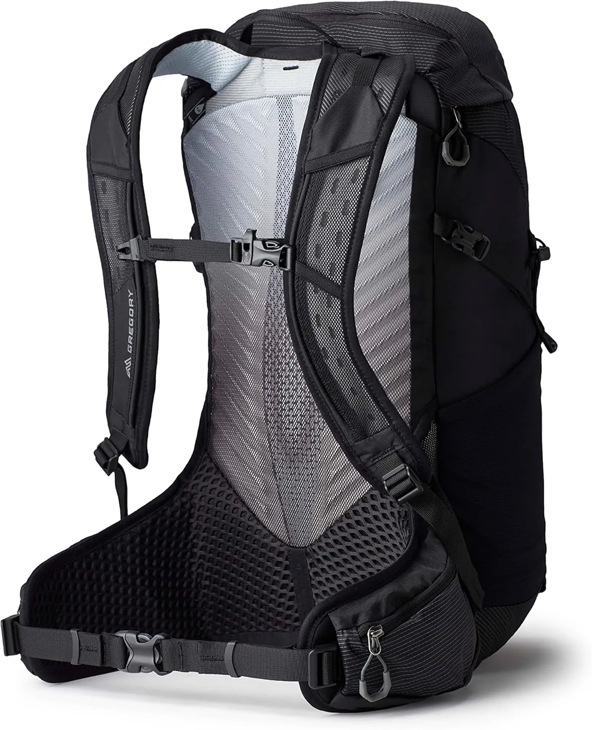 Gregory Miko 30L Unisex Day Hiking Backpack, Ventilated Backpanel, Built-In Hydration Attachment for Water Bladder (Reservoir Not Included), One Size Fits All, Optic Black